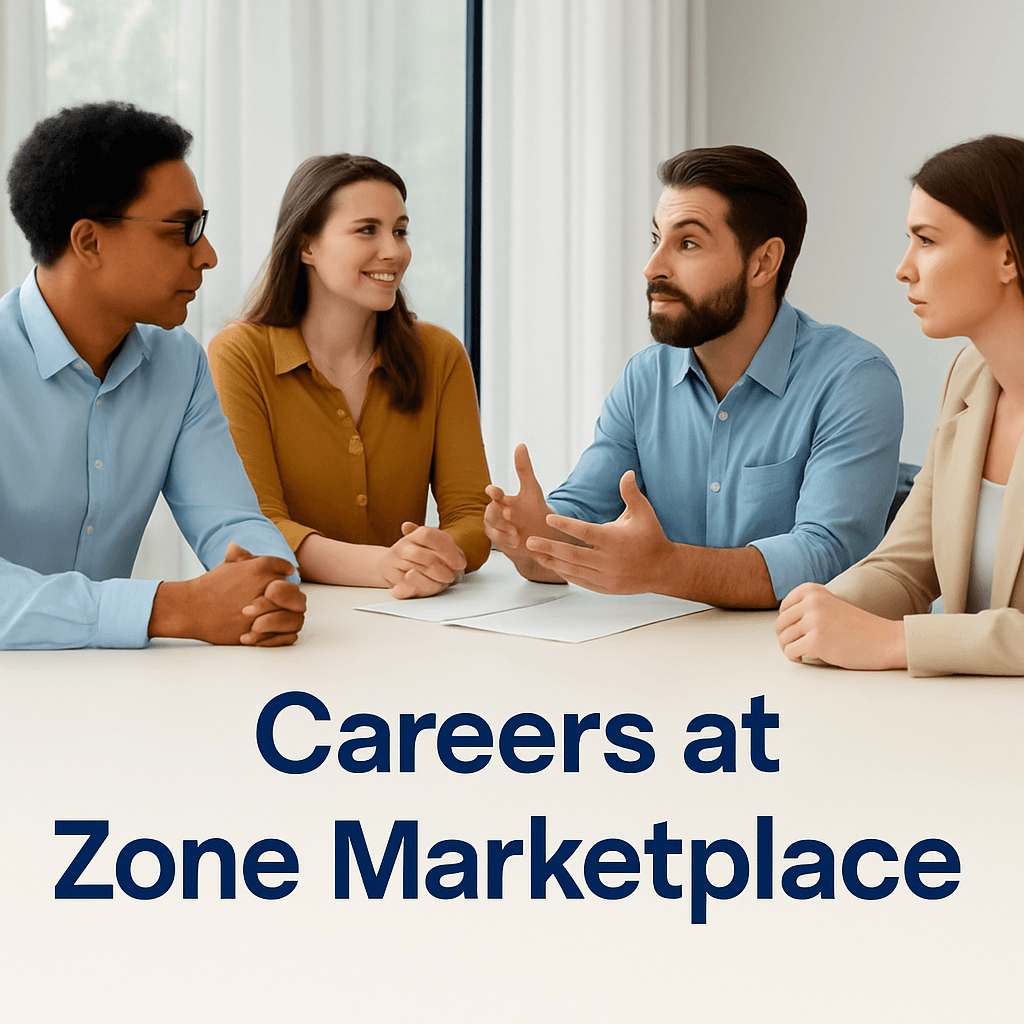 Our team collaborating in modern workspace